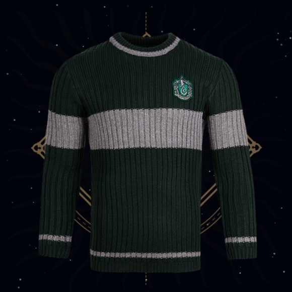 Slytherin Quidditch Knitted Adult Sweater - Picture 1 of 6